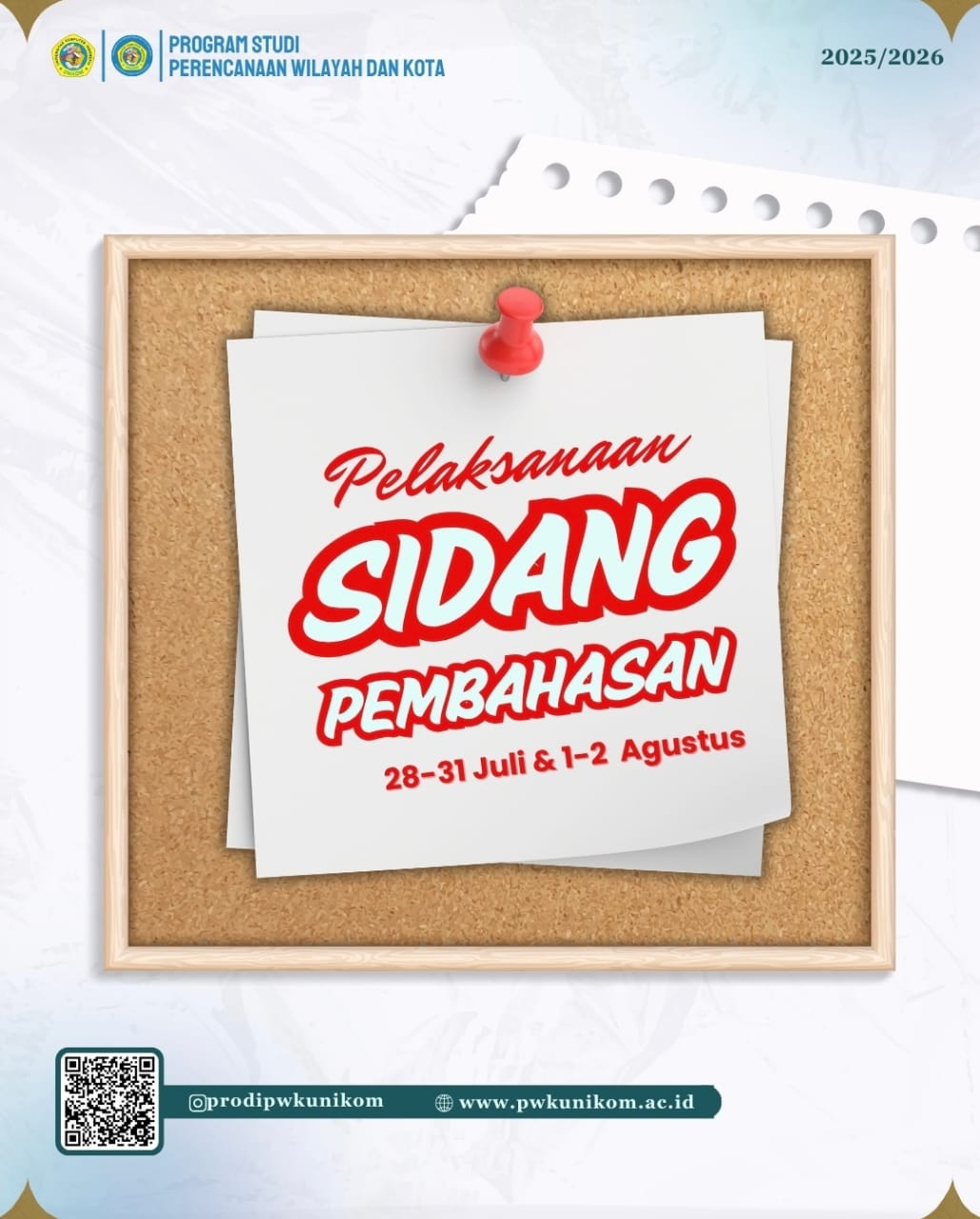 PENGUMUMAN JADWAL UJIAN PEMBAHASAN SEMESTER GENAP 2024/2025